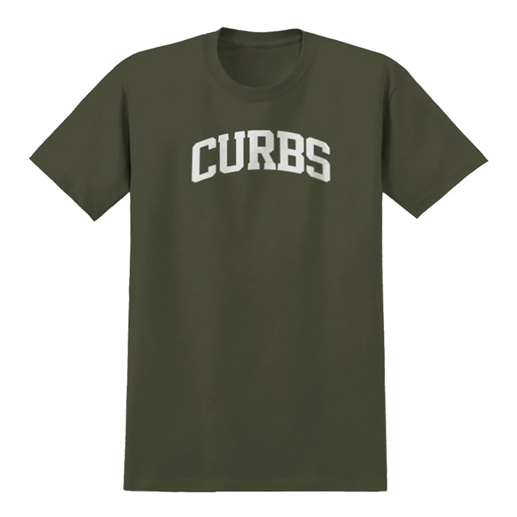 Real Curbs Tee Military - Green/White. Shop Venture, Anti-Hero, Spitfire, Krooked and Real skateboards, clothing and accessories online with Dunedin's independent skate store, PAVEMENT. Free shipping across New Zealand over $150 - Same day Dunedin delivery - Easy, no fuss returns.