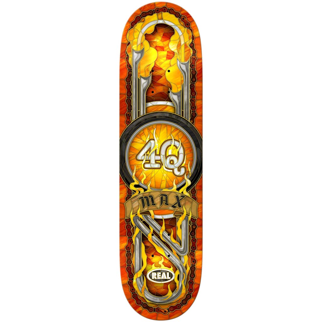 Real Max Schaff Q4 Cathedral Skateboard Deck 8.5" | Shop skateboard decks online with Pavement Skate Store with free Aotearoa shipping over $100*!