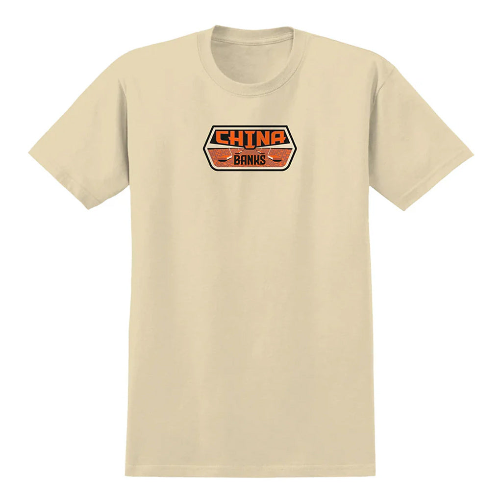 Real China Banks Tee Cream/Multi | Free Aotearoa NZ shipping over $100* when you shop online with Pavement Skate Store!