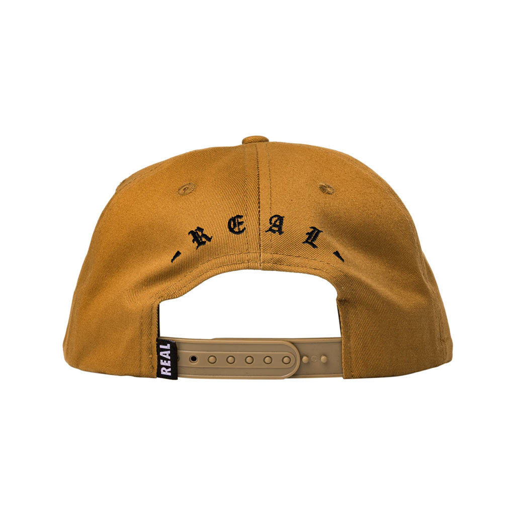 Real Dance With The Devil Snapback - Light Brown | Order Real online with Pavement Skate Store with free Aotearoa shipping over $100*! 