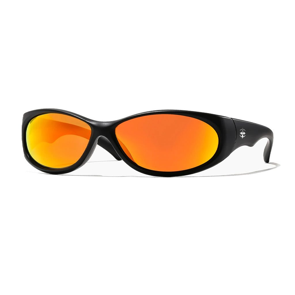 Ritual Demon Speed Sunglasses Matte Black/Reflective Orange Polarised | Shop sunglasses online with Pavement Skate Store with free Aotearoa shipping over $100*