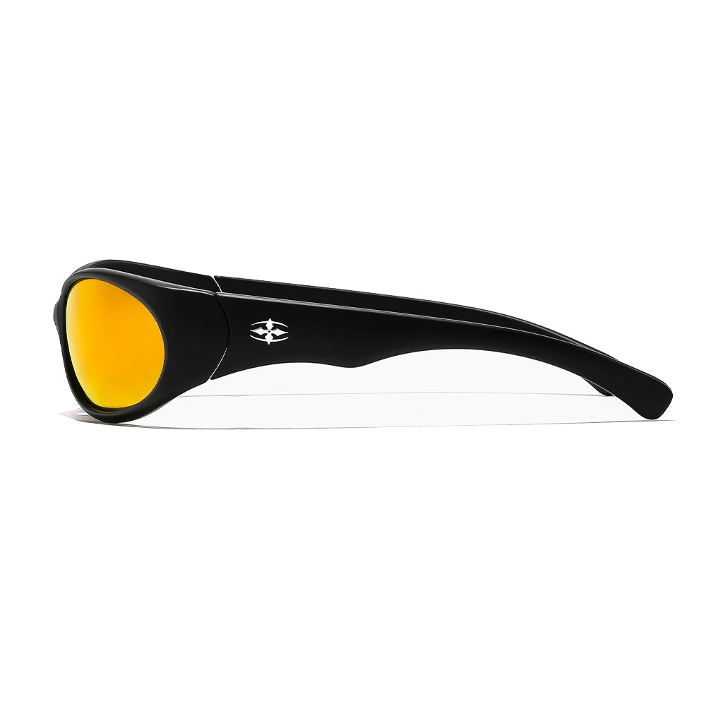 Ritual Demon Speed Sunglasses Matte Black/Reflective Orange Polarised | Shop sunglasses online with Pavement Skate Store with free Aotearoa shipping over $100*