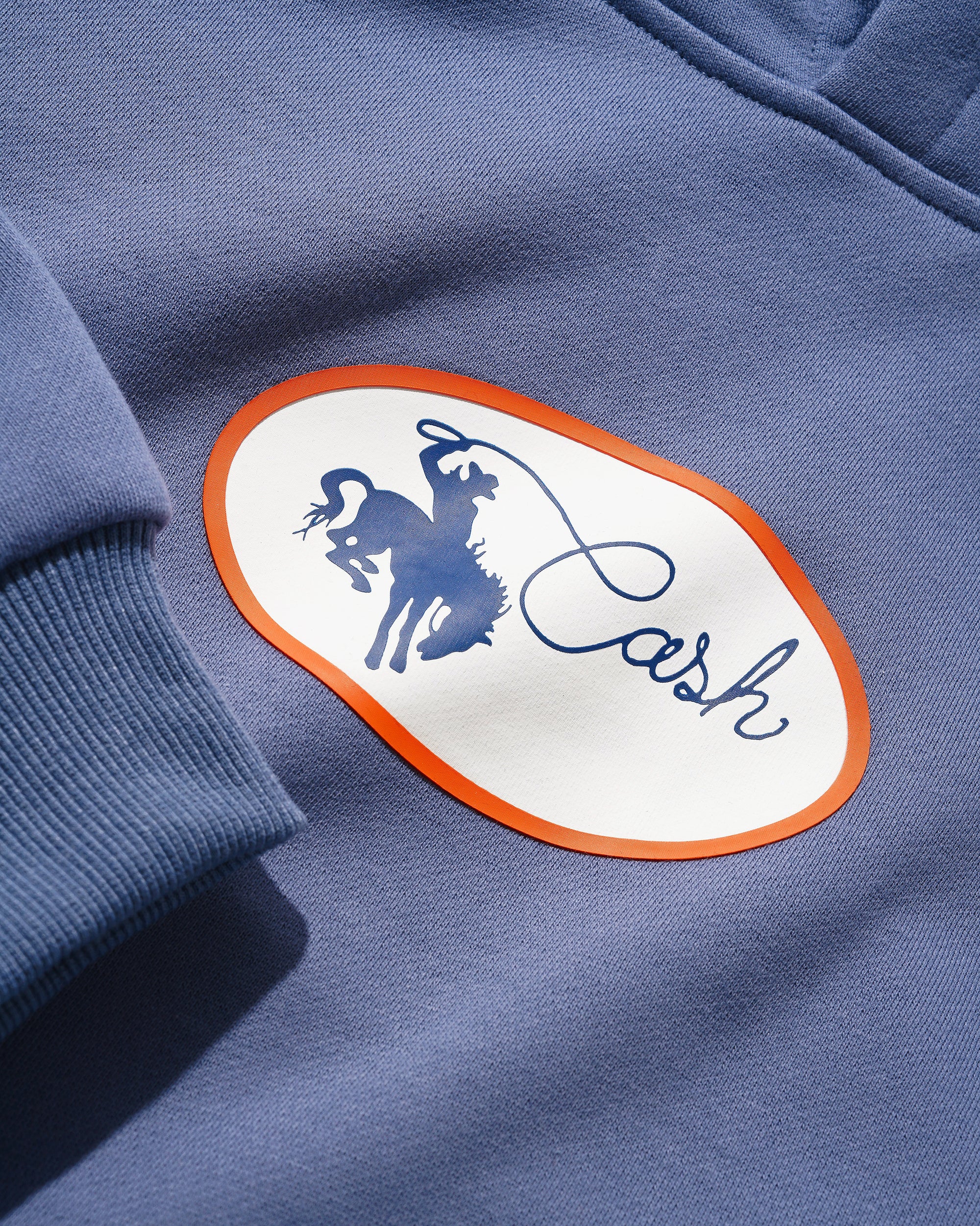CASH ONLY RODEO PULLOVER HOODY - LEAD BLUE