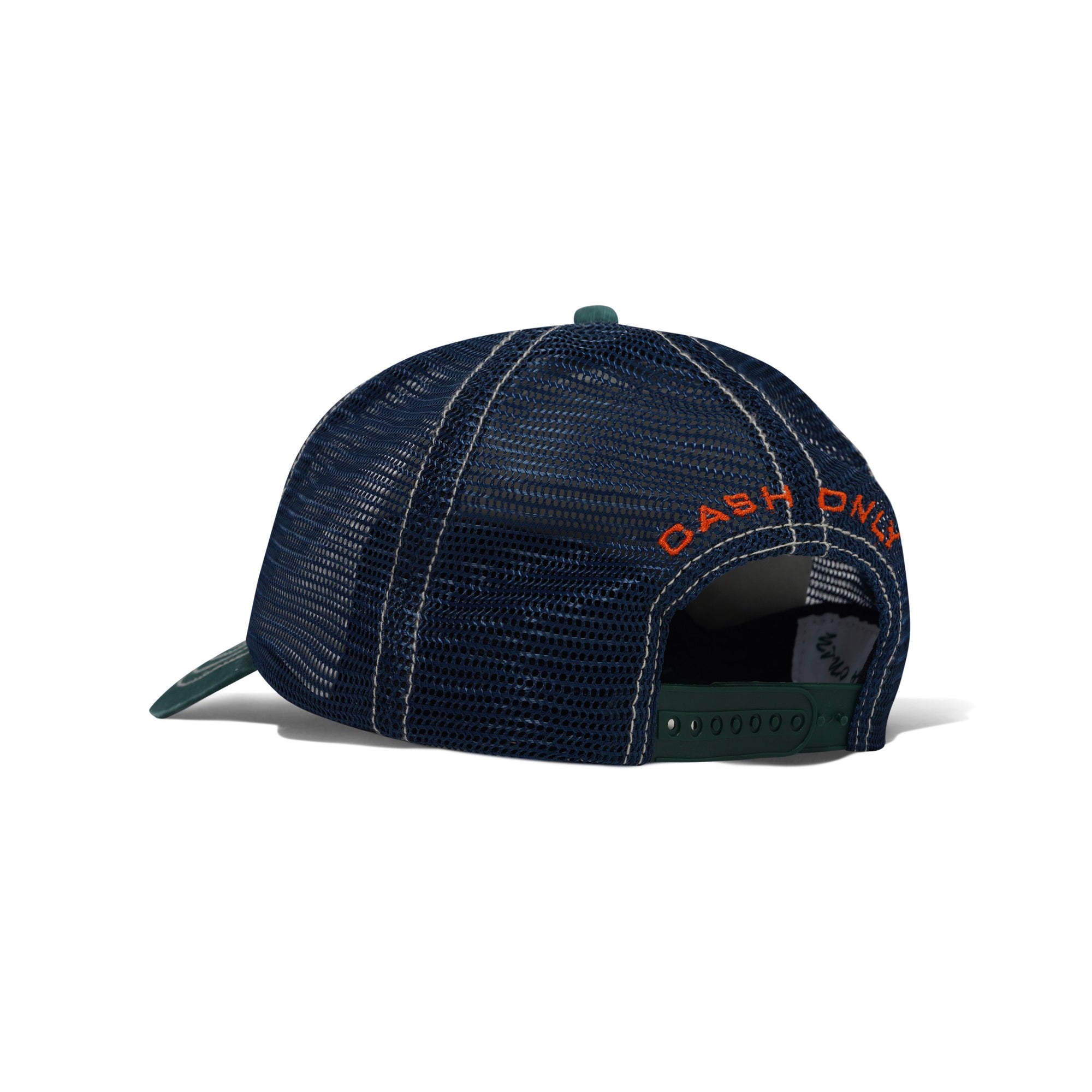 CASH ONLY RODEO TRUCKER CAP - GREEN/NAVY