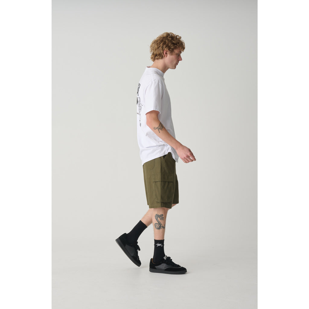 S/DOUBLE CARGO WORKSHORT - ARMY