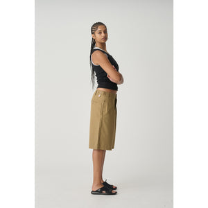 S/Double Gentleman Walkshort - Khaki.  100% Cotton Poplin. Shop S/Double clothing online with Pavement Skate Store! Free Aotearoa NZ shipping over $100*