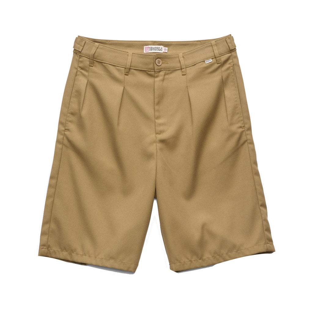 S/Double Gentleman Walkshort - Khaki.  100% Cotton Poplin. Shop S/Double clothing online with Pavement Skate Store! Free Aotearoa NZ shipping over $100*