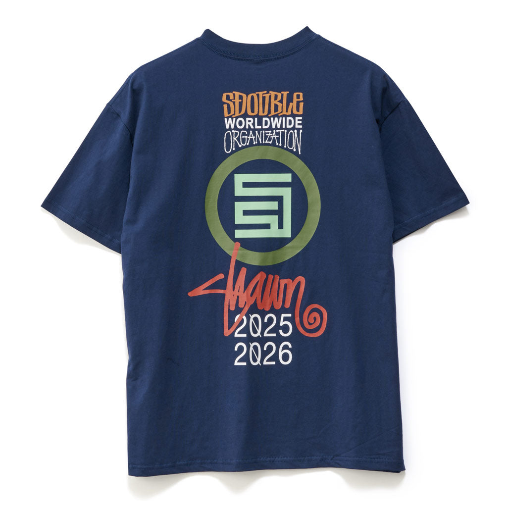 S/Double 25/26 Tee in Navy. Shop S/Double premium streetwear online with Pavement Skate Store with free Aotearoa NZ shipping over $100*