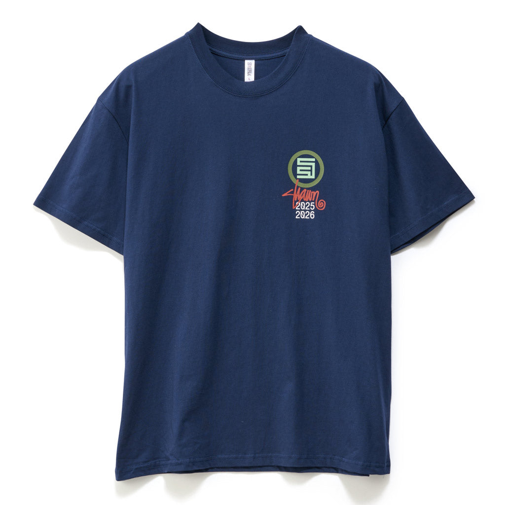 S/Double 25/26 Tee in Navy. Shop S/Double premium streetwear online with Pavement Skate Store with free Aotearoa NZ shipping over $100*