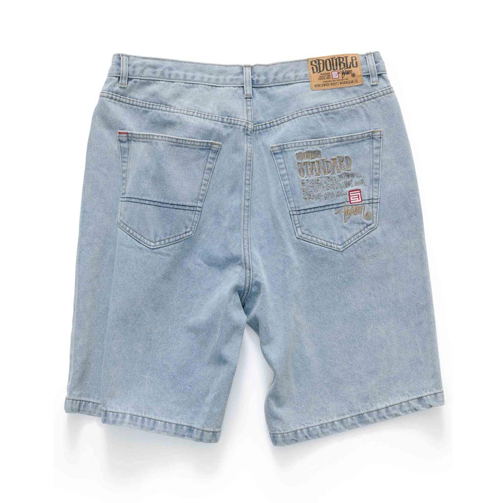 S/Double EMB 5 Pocket Short - Super Light | Free Aotearoa NZ shipping over $100* when you buy S/Double online with Pavement Skate Store.