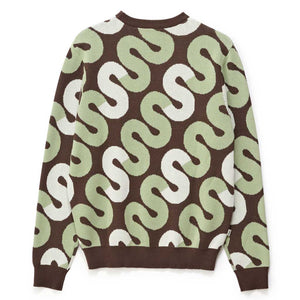 S/Double Intarsia Knit Sweater - Chocolate | Free Aotearoa shipping over $100* when you shop S/Double online with Pavement Skate Store!