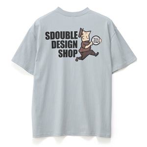 S/Double Man With Dot Tee - Blue Grey | Free Aotearoa shipping over $100* when you shop S/Double online with Pavement Skate Store!