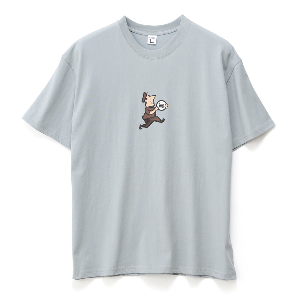 S/Double Man With Dot Tee - Blue Grey | Free Aotearoa shipping over $100* when you shop S/Double online with Pavement Skate Store!