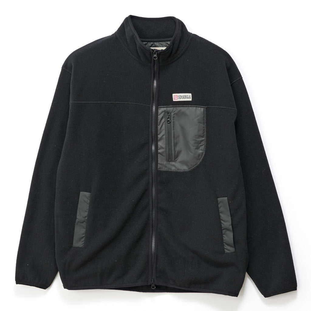 S/Double Polar Fleece Jacket - Black | Free Aotearoa shipping over $100* when you shop S/Double online with Pavement Skate Store!