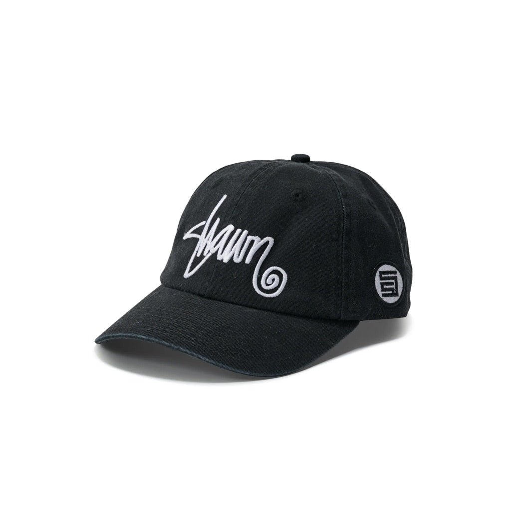 S/Double Shawn Script Strapback - Black | Free Aotearoa NZ shipping over $100* when you buy S/Double online with Pavement Skate Store.