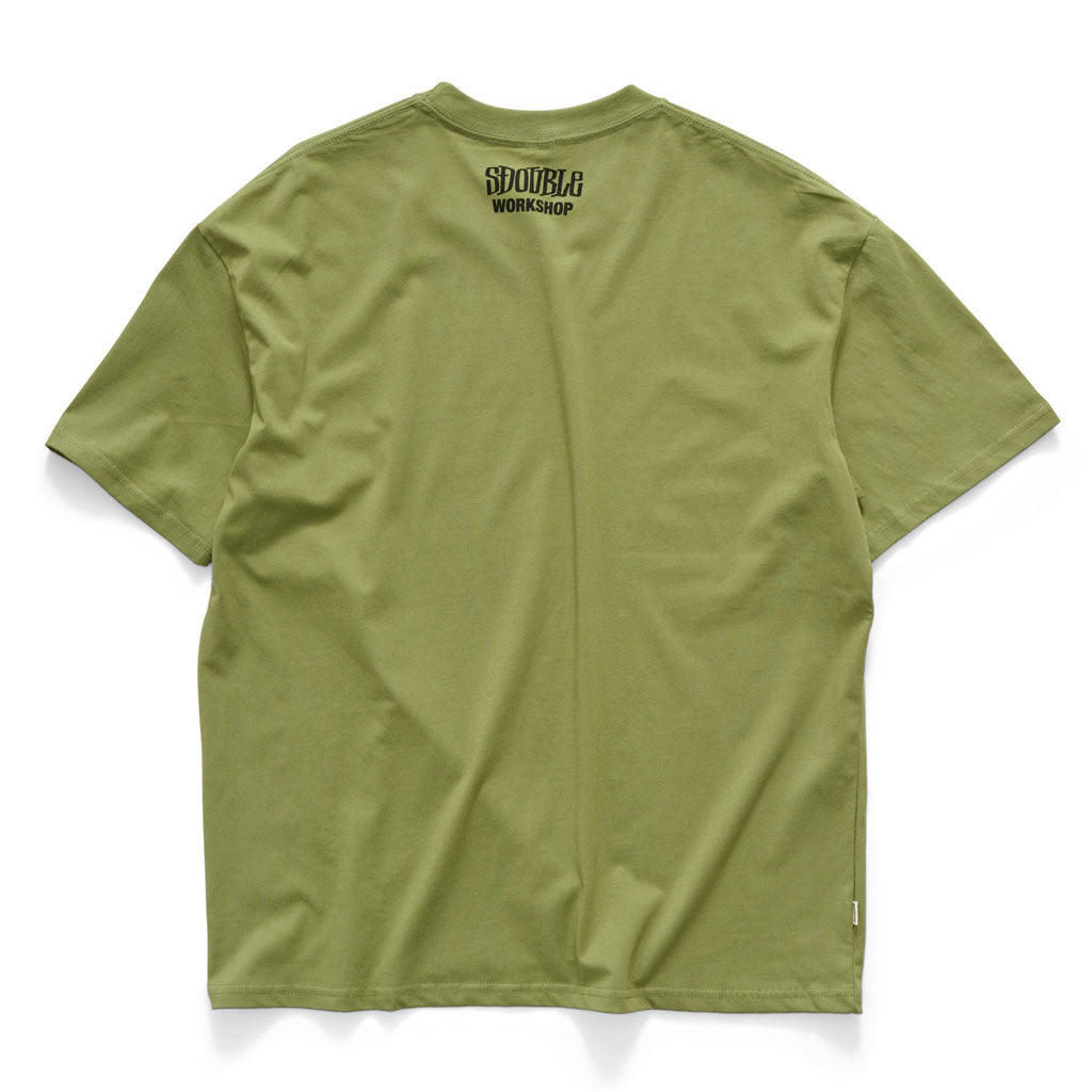 S/Double Small Stock Tee - Military Green| Free Aotearoa NZ shipping on your S/Double orders over $100* when you shop with Pavement Skate Store!
