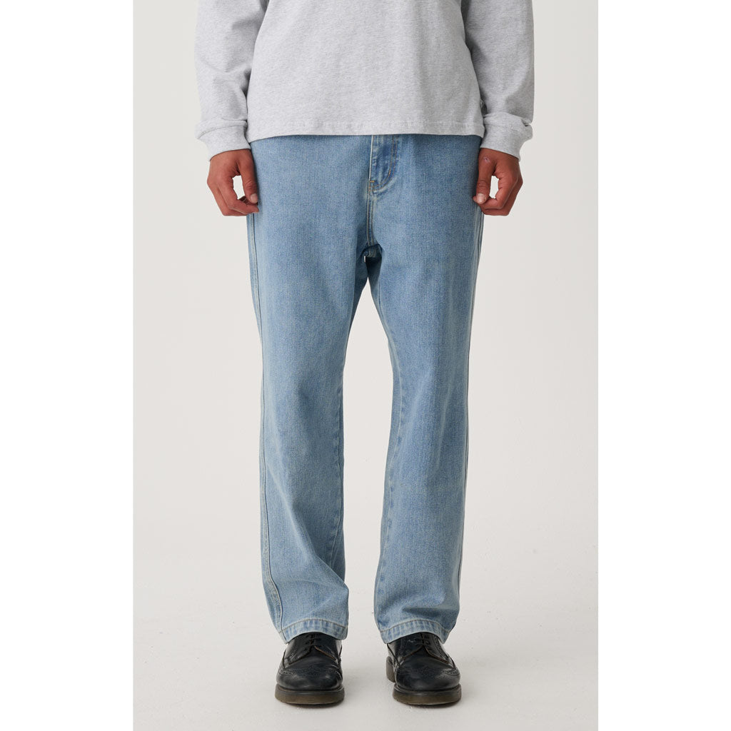 S/Double Standard Jean in Fade Wash. Shop S/Double premium streetwear online with Pavement Skate Store! Free Aotearoa NZ shipping on orders over $100*