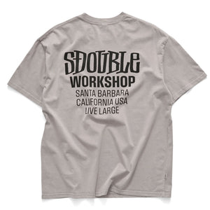 S/Double Workshop Tee - Pigment Rock Grey | Free Aotearoa NZ shipping over $100* when you buy S/Double online with Pavement Skate Store.