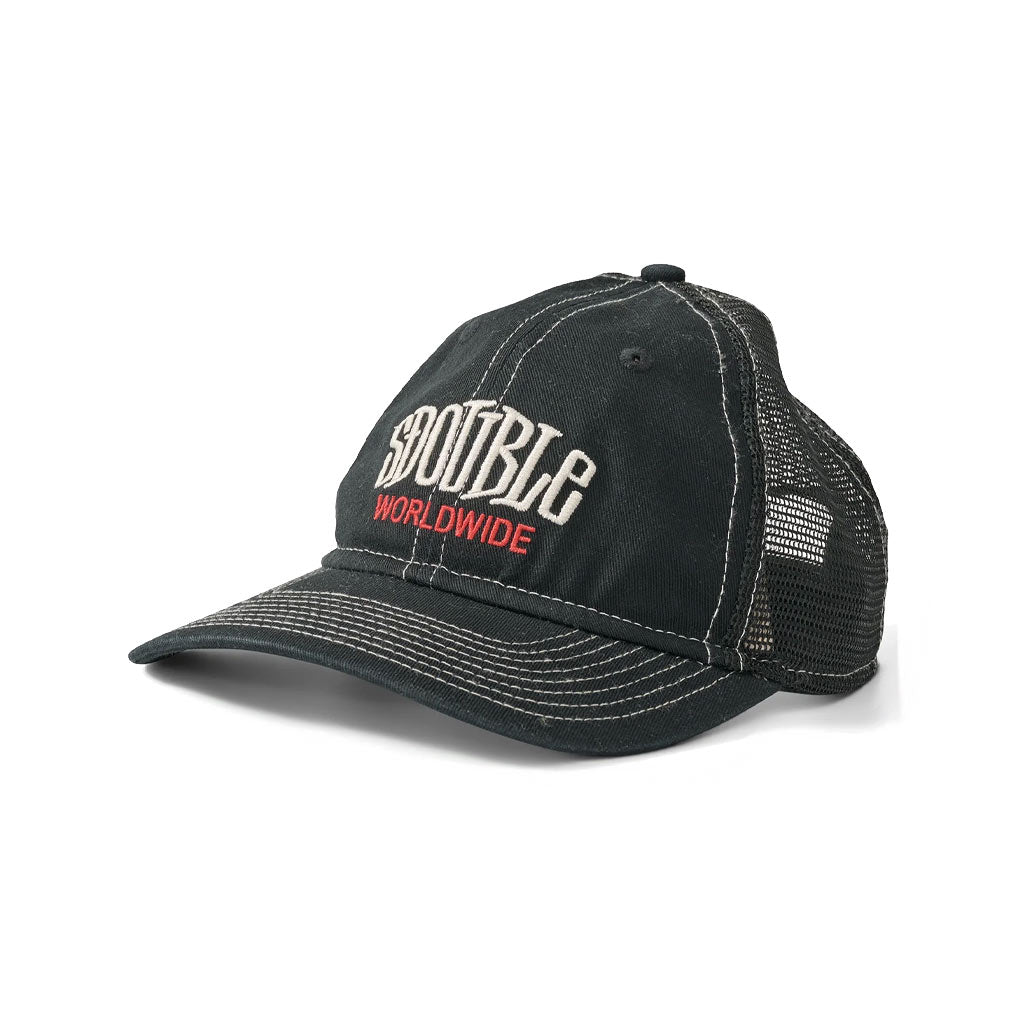S/Double Worldwide Relaxed Trucker - Black | Free Aotearoa shipping on all S/Double orders over $100* with Pavement Skate Store!