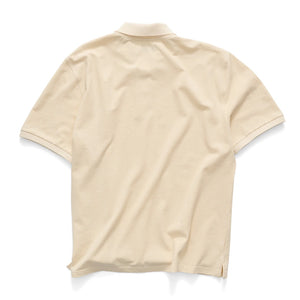 Beige polo shirt on a white background | S/Double SS Polo - Greige | Free Aotearoa NZ shipping on your S/Double orders over $100* when you shop with Pavement Skate Store!