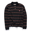 S/Double Stripe LS Polo in Brown/Black | Shop S/Double online with Pavement with free Aotearoa NZ shipping on orders over $100*!