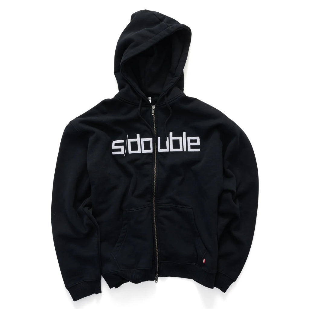 S/Double Block Zip Hoodie in Black | Shop S/Double online with Pavement with free Aotearoa NZ shipping on orders over $100*!