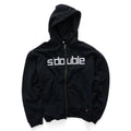 S/Double Block Zip Hoodie in Black | Shop S/Double online with Pavement with free Aotearoa NZ shipping on orders over $100*!