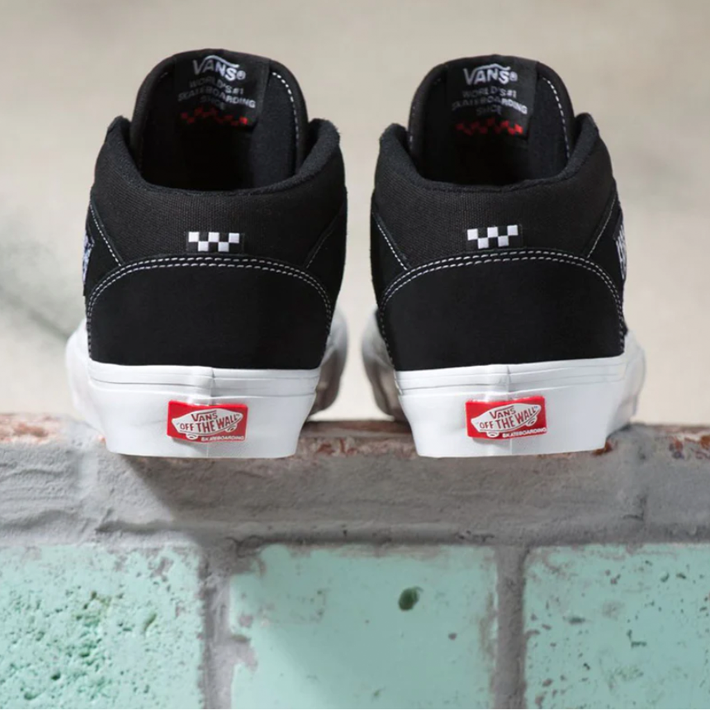 Vans Skate Half Cap  - Black/White. Built Extra Tough on the Inside For Skateboarding. Completely redesigned for modern skateboarding, the all-new Skate Classics collection delivers more of what skateboarders need to enable maximum progression. Free NZ shipping on orders over $100. Pavement, Dunedin's locally owned and operated skate store. 