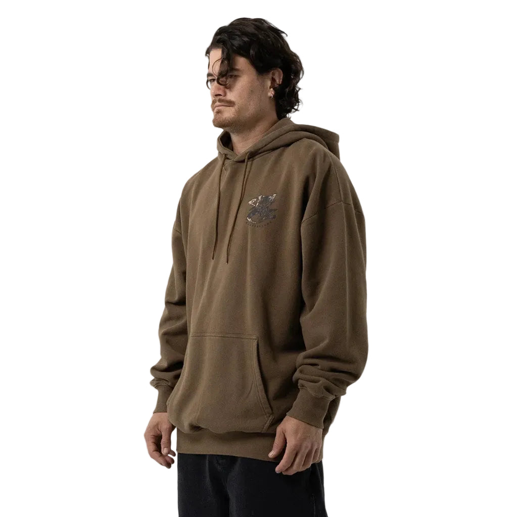 Santa Cruz Pace Deathtrap Oversized Hoodie in Army | Shop Santa Cruz online with Pavement Skate with free Aotearoa shipping on orders over $100
