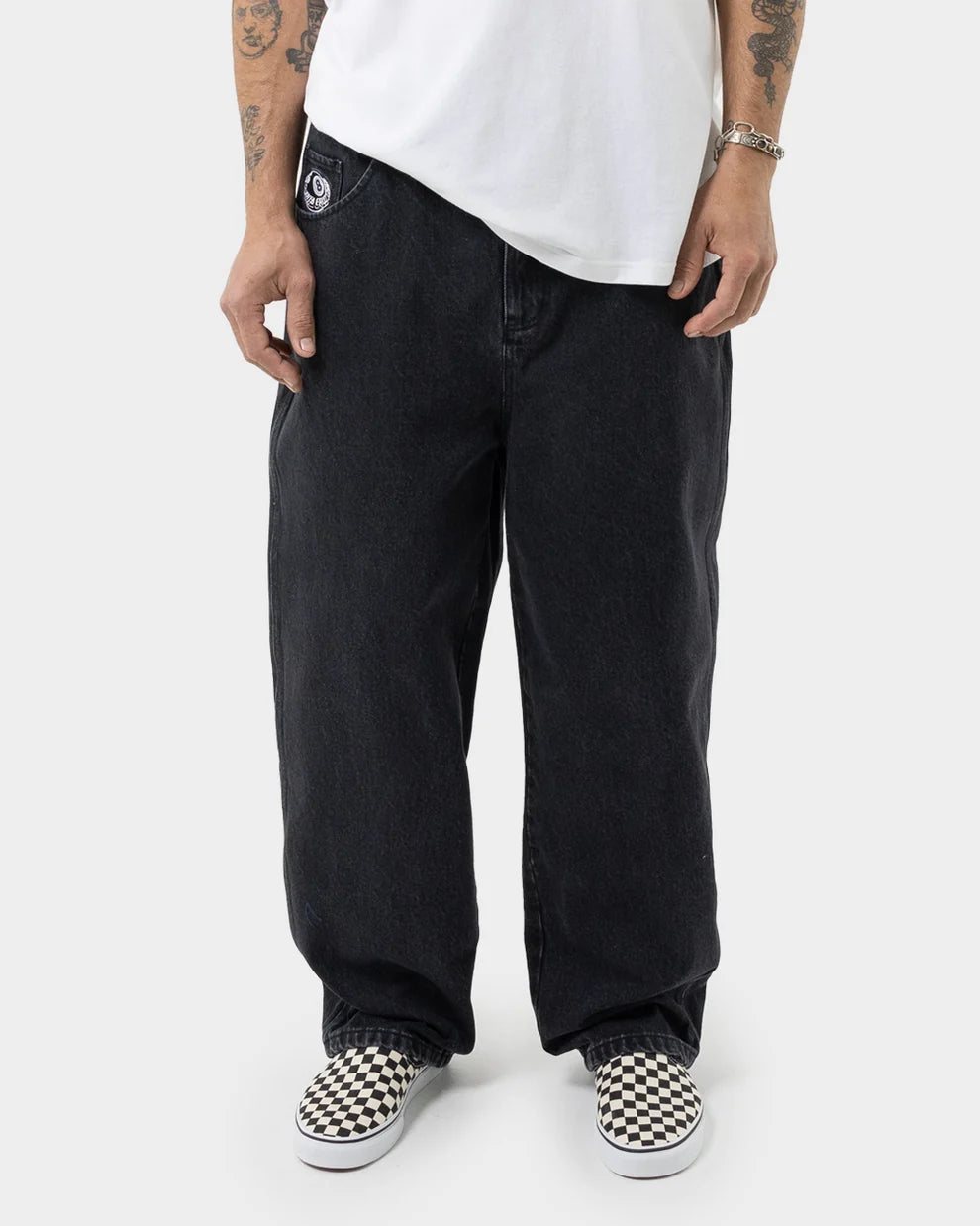 SANTA CRUZ WINKOWSKI EIGHTH PLANET BAGGY DENIM PANT - WASHED BLACK