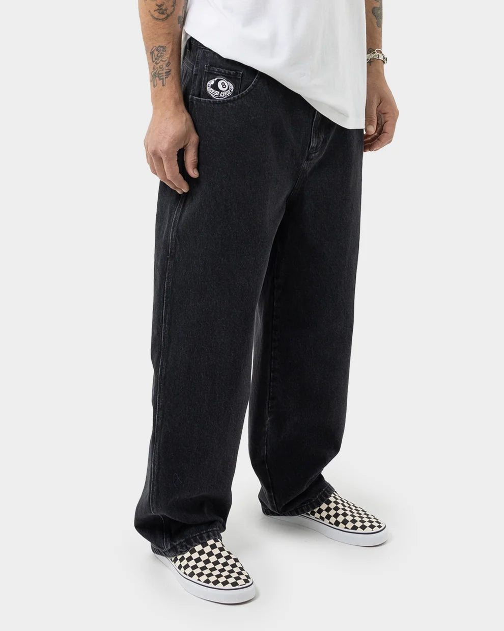 SANTA CRUZ WINKOWSKI EIGHTH PLANET BAGGY DENIM PANT - WASHED BLACK