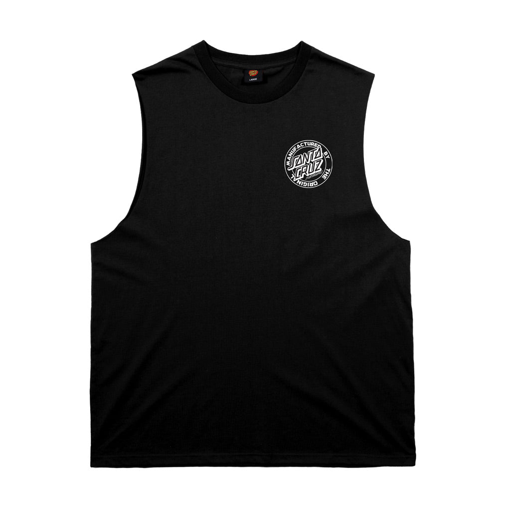 Santa Cruz OS Mfg Dot Muscle Tee - Black. Standard fit. Crew neck. 100% cotton. Screen print to front and back. Shop men's Santa Cruz clothing and apparel with Pavement online. Free, fast NZ shipping over $150.