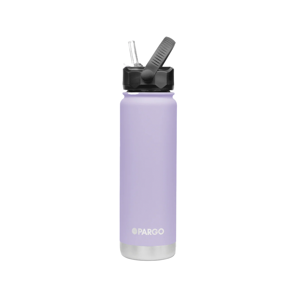 Project Pargo 750ml Insulated Sports Bottle - Love Lilac. Double wall insulated Keeps drinks seriously Hot or Cold for hours - Keeps drinks cold for 24 hours. Free NZ shipping when you spend over $100 on your Project Pargo order. Dunedin's locally owned and operated skate store, Pavement. 