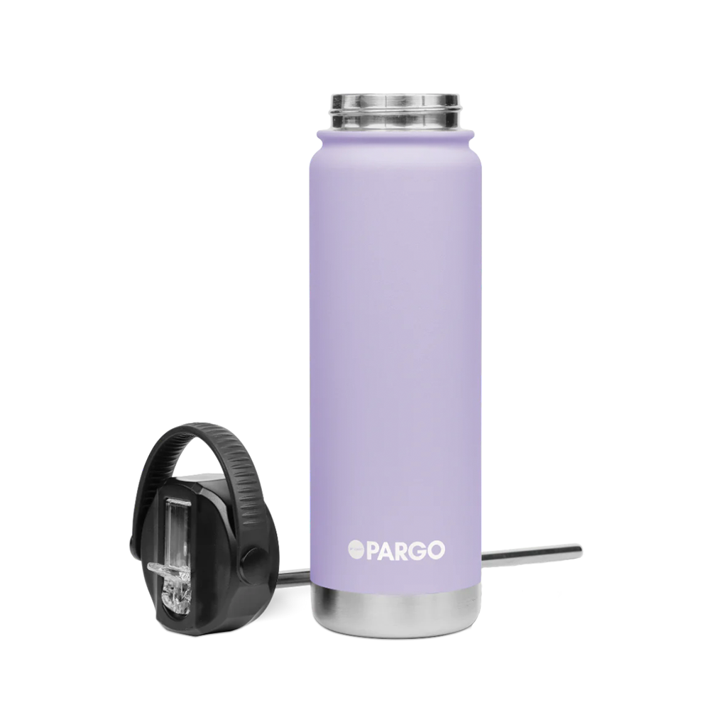 Project Pargo 750ml Insulated Sports Bottle - Love Lilac. Double wall insulated Keeps drinks seriously Hot or Cold for hours - Keeps drinks cold for 24 hours. Free NZ shipping when you spend over $100 on your Project Pargo order. Dunedin's locally owned and operated skate store, Pavement. 
