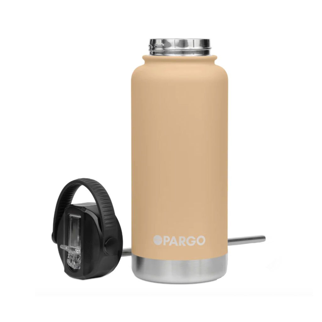 Project Pargo 750ml Insulated Sports Bottle - Desert Sand. Double wall insulated Keeps drinks seriously Hot or Cold for hours - Keeps drinks cold for 24 hours. Free NZ shipping when you spend over $150 on your Project Pargo order. Dunedin's locally owned and operated skate store, Pavement. 