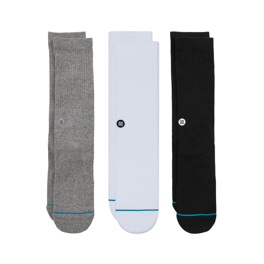 Stance Icon 3 Pack Sockk, Multi. A classic sock height that hits the mid-point of your lower leg. Combed cotton blend. Shop Stance online and instore. Free Nationwide shipping when you spend over $100 on your Stance order. Afterpay and Laybuy available at checkout. Pavement skate store, Dunedin.