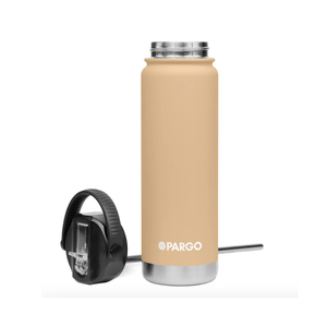 Project Pargo 750ml Insulated Sports Bottle - Desert Sand. Double wall insulated Keeps drinks seriously Hot or Cold for hours - Keeps drinks cold for 24 hours. Free NZ shipping when you spend over $150 on your Project Pargo order. Dunedin's locally owned and operated skate store, Pavement. 