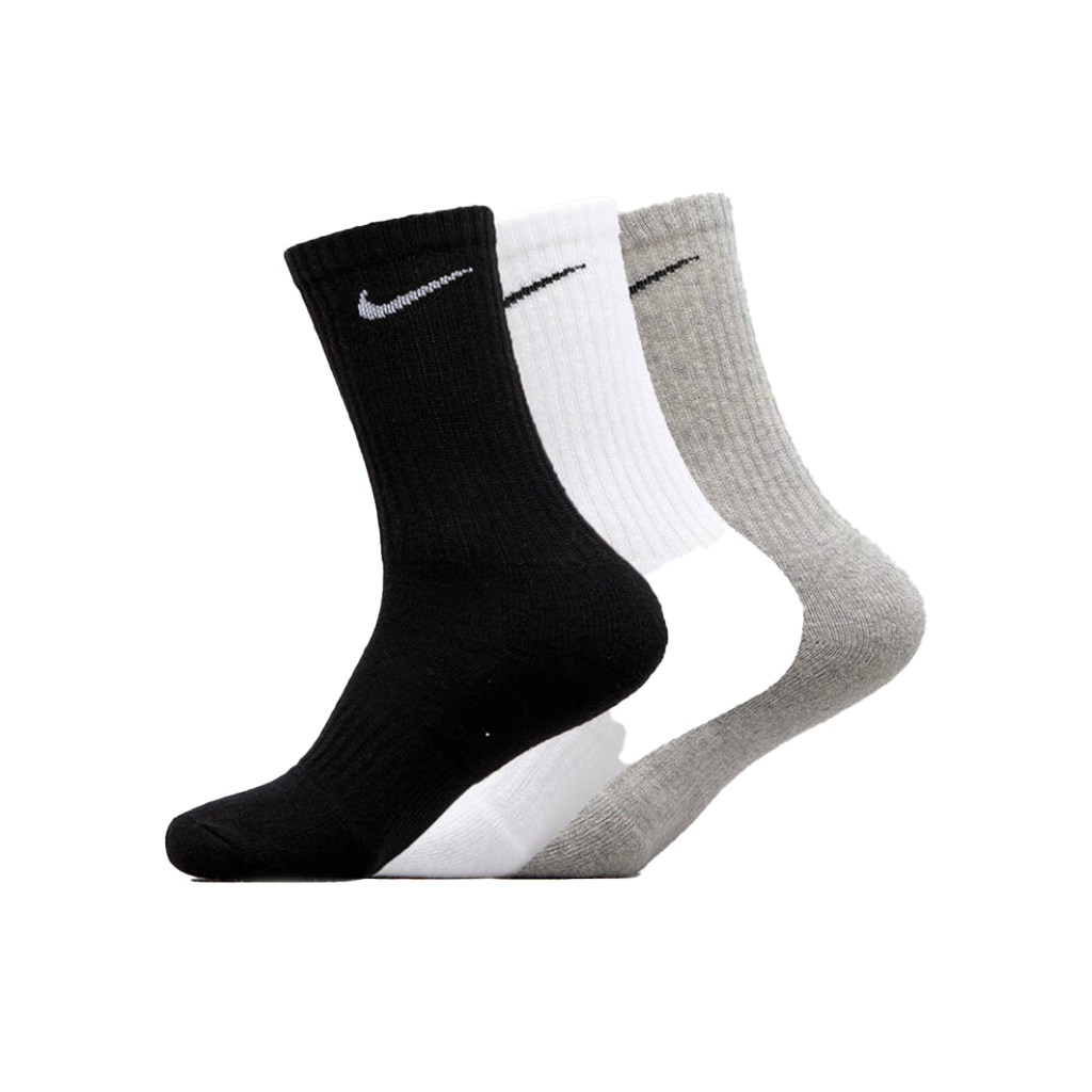 Nike Everyday Cushioned Crew Socks 3 Pack - Multi. Cotton, Nylon, Polyester, Spandex. Logo print detail. Shop Nike online and instore. Free NZ shipping when you spend over $100 on your Nike order. Afterpay and Laybuy available. Pavement skate store, Dunedin.