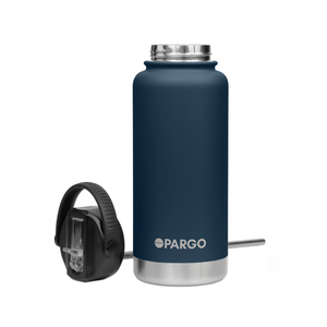 Project Pargo 950ML Insulated Sports Bottle - Deep Sea Navy. Double wall insulated Keeps drinks seriously Hot or Cold for hours - Keeps drinks cold for 24 hours. Free NZ shipping when you spend over $150 on your Project Pargo order. Dunedin's locally owned and operated skate store, Pavement. 