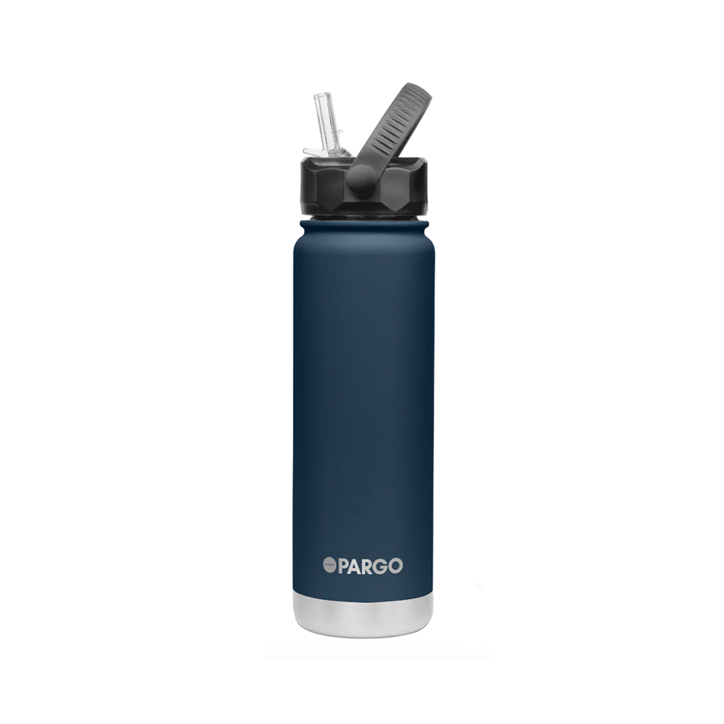 Project Pargo 750ml Insulated Sports Bottle - Deep Sea Navy. Double wall insulated Keeps drinks seriously Hot or Cold for hours - Keeps drinks cold for 24 hours. Free NZ shipping when you spend over $100 on your Project Pargo order. Dunedin's locally owned and operated skate store, Pavement. 