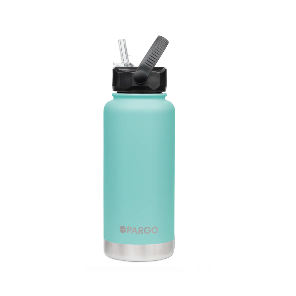 Project Pargo 750ml Insulated Sports Bottle - Island Turquoise. Double wall insulated Keeps drinks seriously Hot or Cold for hours - Keeps drinks cold for 24 hours. Free NZ shipping when you spend over $150 on your Project Pargo order. Dunedin's locally owned and operated skate store, Pavement. 