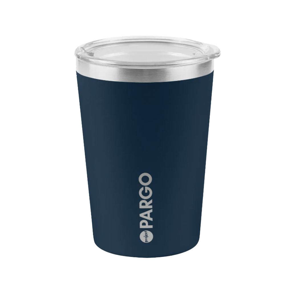 Project Pargo 12oz Insulated Reusable Cup  - Deep Sea Navy. Insulated Keeps drinks seriously Hot or Cold for hours- Up to 12 hours cold & 6 hours hot. Free NZ shipping when you spend over $100 on your Project Pargo order. Pavement, Dunedin's locally owned and operated skate store. 