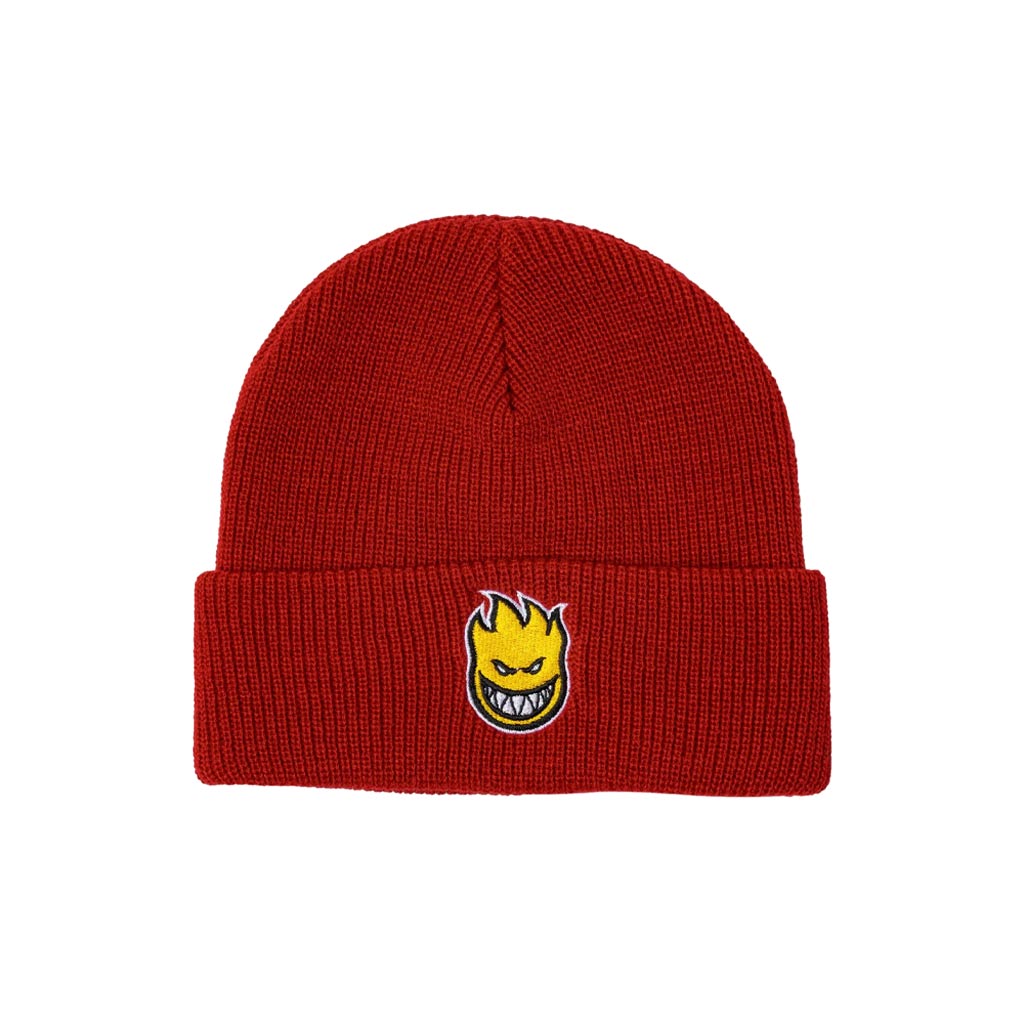 Spitfire Bighead Fill Cuff Beanie - Dark Red/Gold. Shop Venture, Anti-Hero, Spitfire, Krooked and Real skateboards, clothing and accessories online with Dunedin's independent skate store, PAVEMENT. Free shipping across New Zealand over $150 - Same day Dunedin delivery - Easy, no fuss returns.