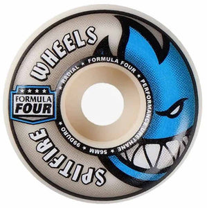 Spitfire Formula Four Radial Skateboard Wheels - 99D - 56mm x 35mm. Radial Shape. Round edge design for control, speed and a responsive slide. Shop Skateboard wheels online with Pavement - Dunedin's independent skate store. Free NZ shipping over $100* 