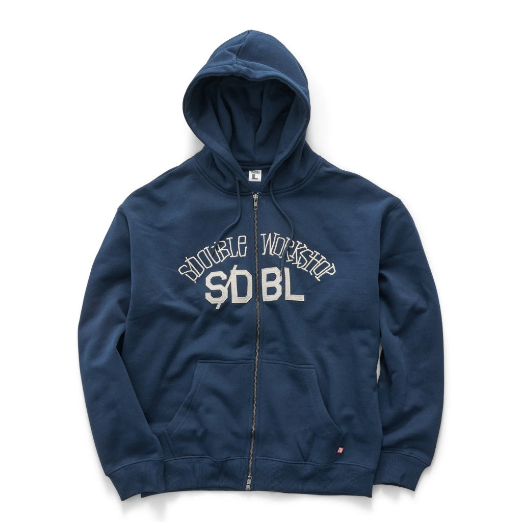 S/Double Chuck Fleece Zip Hood - Navy | Shop S/Double clothing online with Pavement Skate Store with free Aotearoa NZ shipping over $100*!