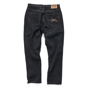 S/Double Embroidered 5 Pocket Standard Jeans in Black Wash | Shop S/Double clothing online with Pavement Skate Store with free Aotearoa NZ shipping over $100*!