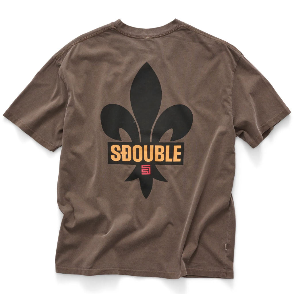 S/Double Fleur Tee - Pigment Ash | Shop S/Double clothing online with Pavement Skate Store with free Aotearoa NZ shipping over $100*!