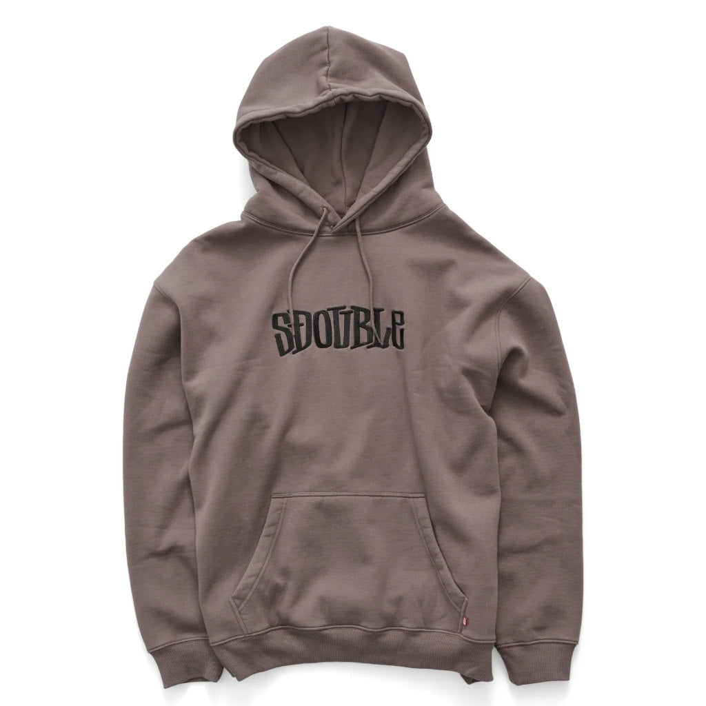 S/Double Mid Block Fleece Hood in Ash | Shop S/Double clothing online with Pavement Skate Store with free Aotearoa NZ shipping over $100*!