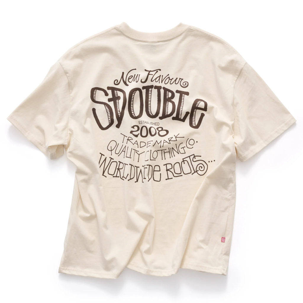 S/Double New Flavour Tee in Unbleached | Shop S/Double clothing online with Pavement Skate Store with free Aotearoa NZ shipping over $100*!