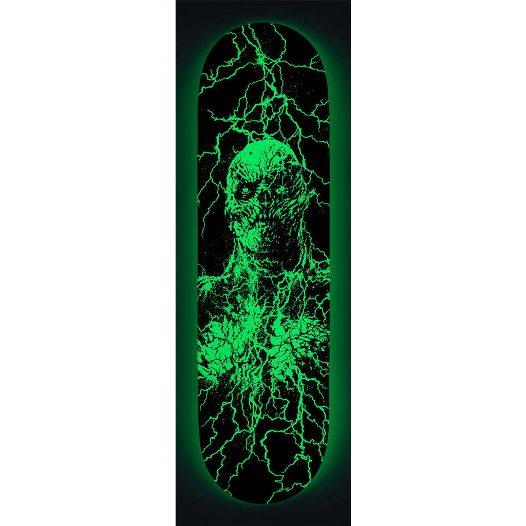 Santa Cruz X Stranger Things Vecna Glow In The Dark Deck 8.5 | Shop skateboard decks online with Pavement Skate Store with free NZ shipping on orders over $100*